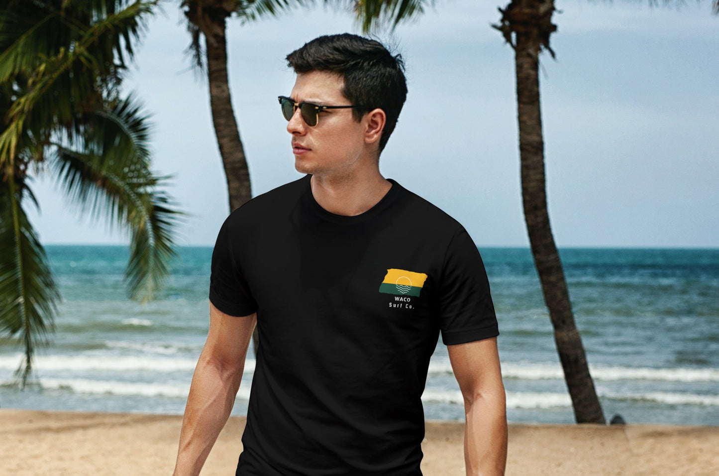 Waco Surf Co. Black Surfboard Shirt