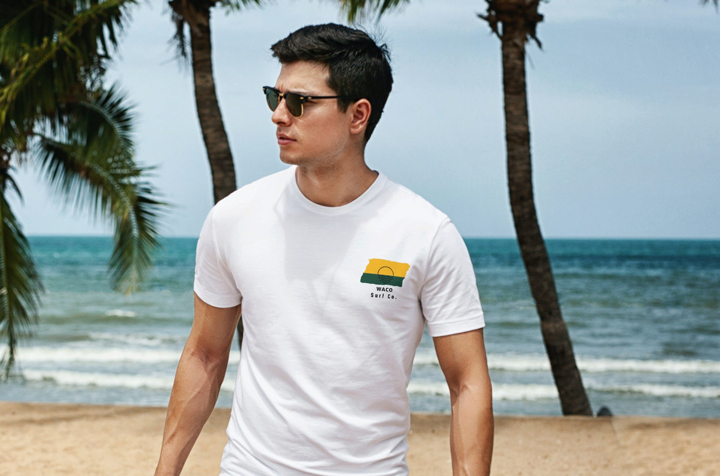 Waco Surf Co. White Surfboard Shirt