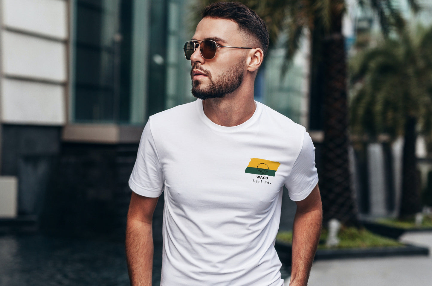 Waco Surf Co. White Surfboard Shirt