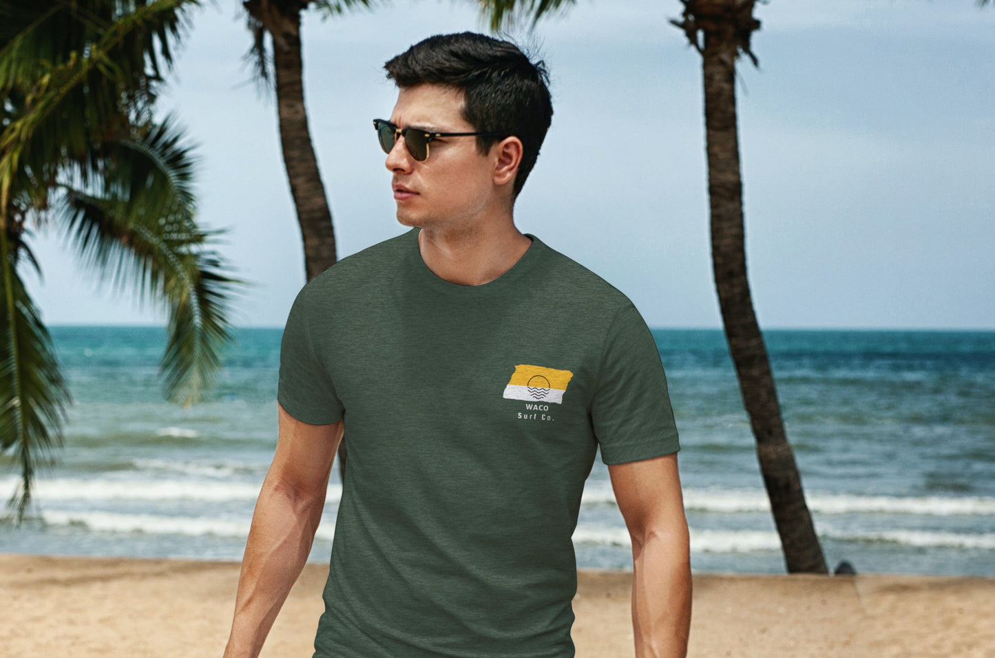 Waco Surf Co. Green Surfboard Shirt