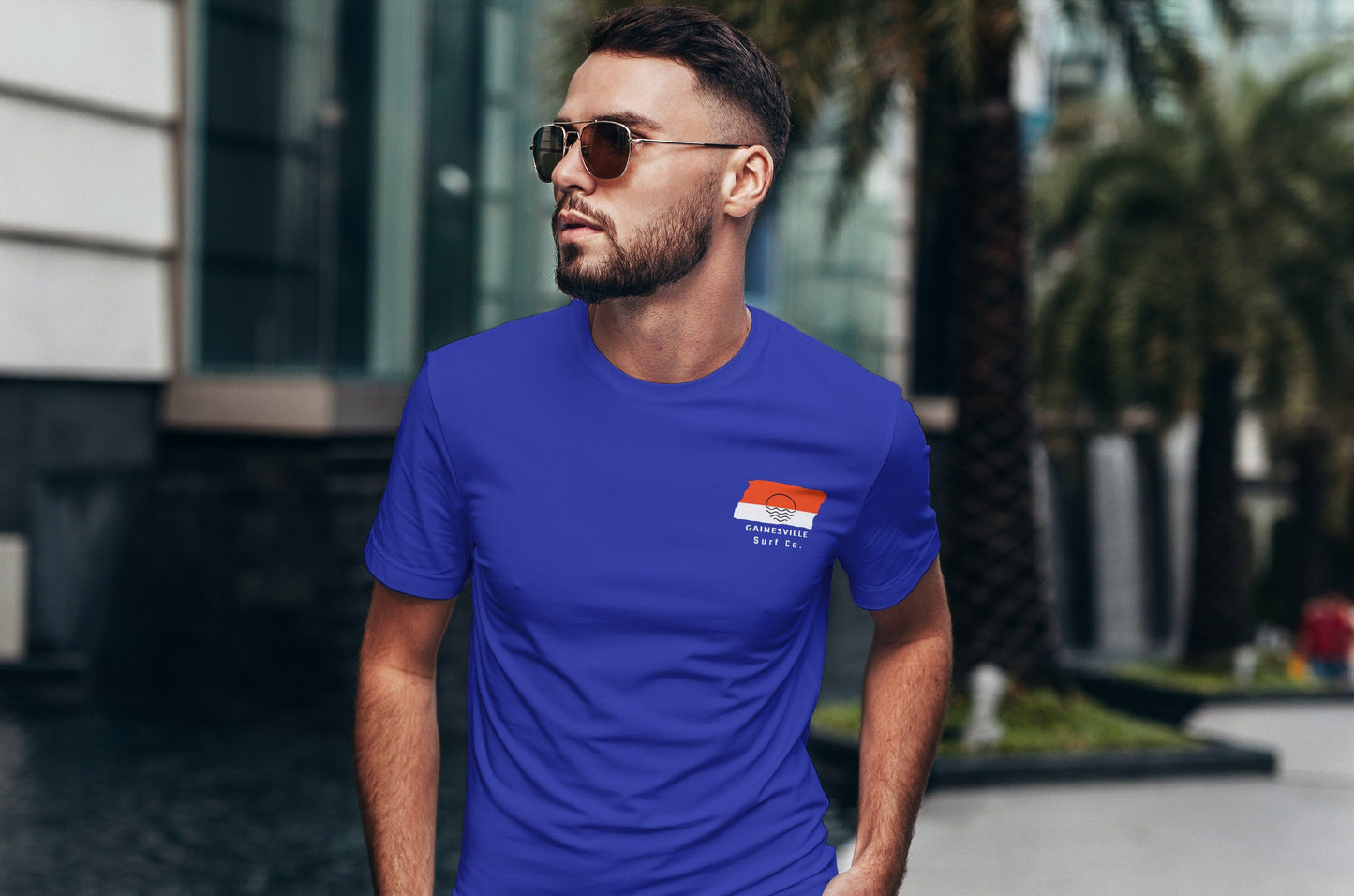 Gainesville Surf Co. Blue Surfboard Shirt