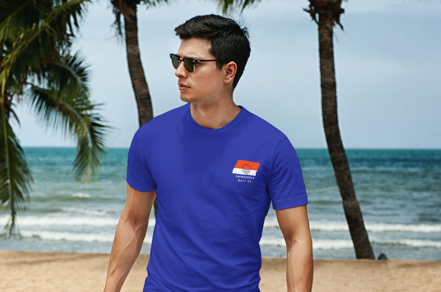 Gainesville Surf Co. Blue Surfboard Shirt