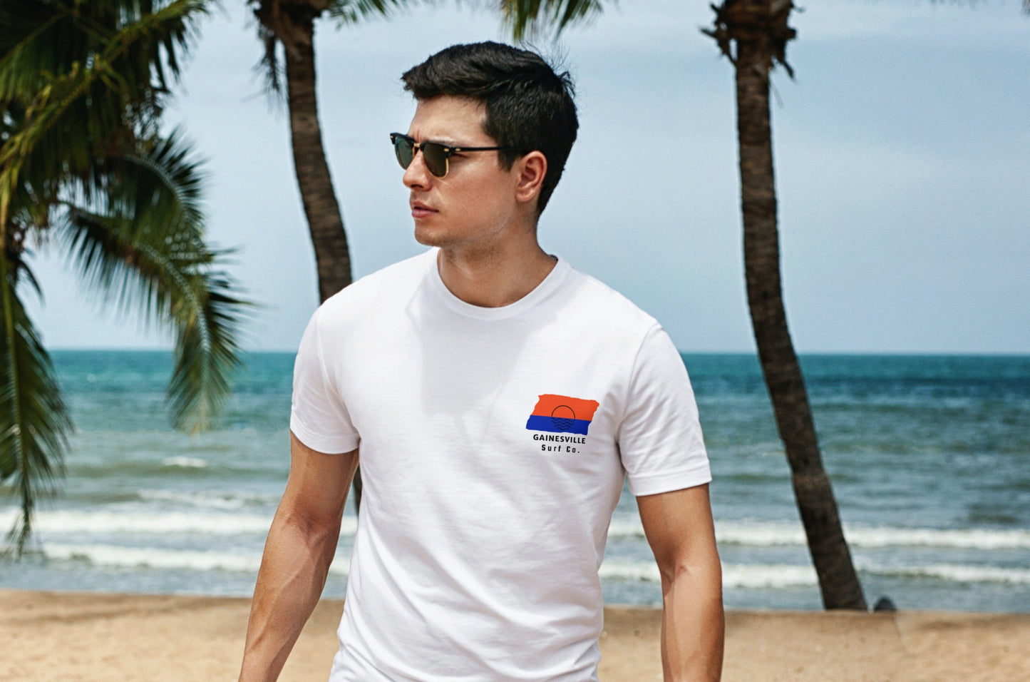 Gainesville Surf Co. White Surfboard Shirt