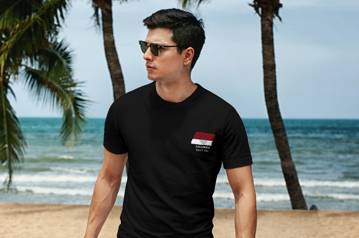 Columbia SC Surf Co. Black Surfboard Shirt