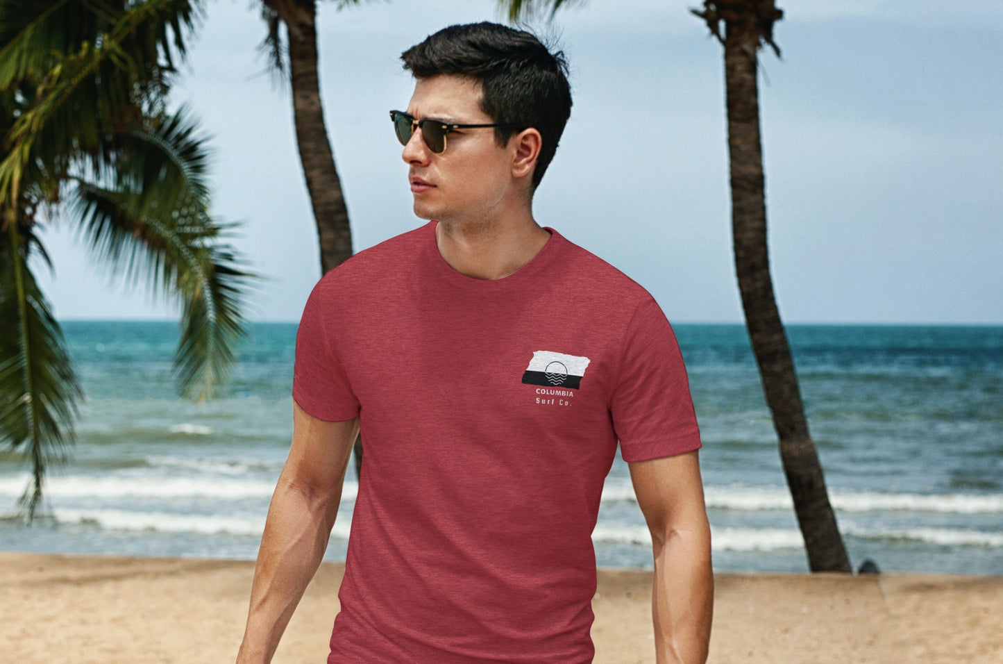 Columbia SC Surf Co. Red Surfboard Shirt