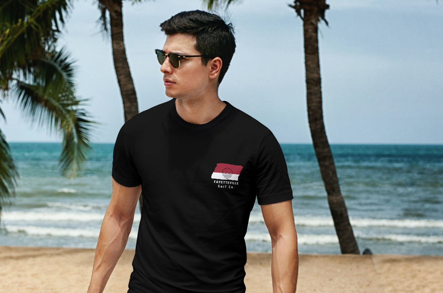 Fayetteville Surf Co. Black Surfboard Shirt