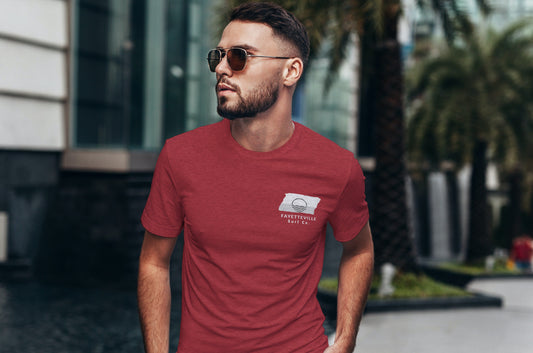 Fayetteville Surf Co. Red Surfboard Shirt