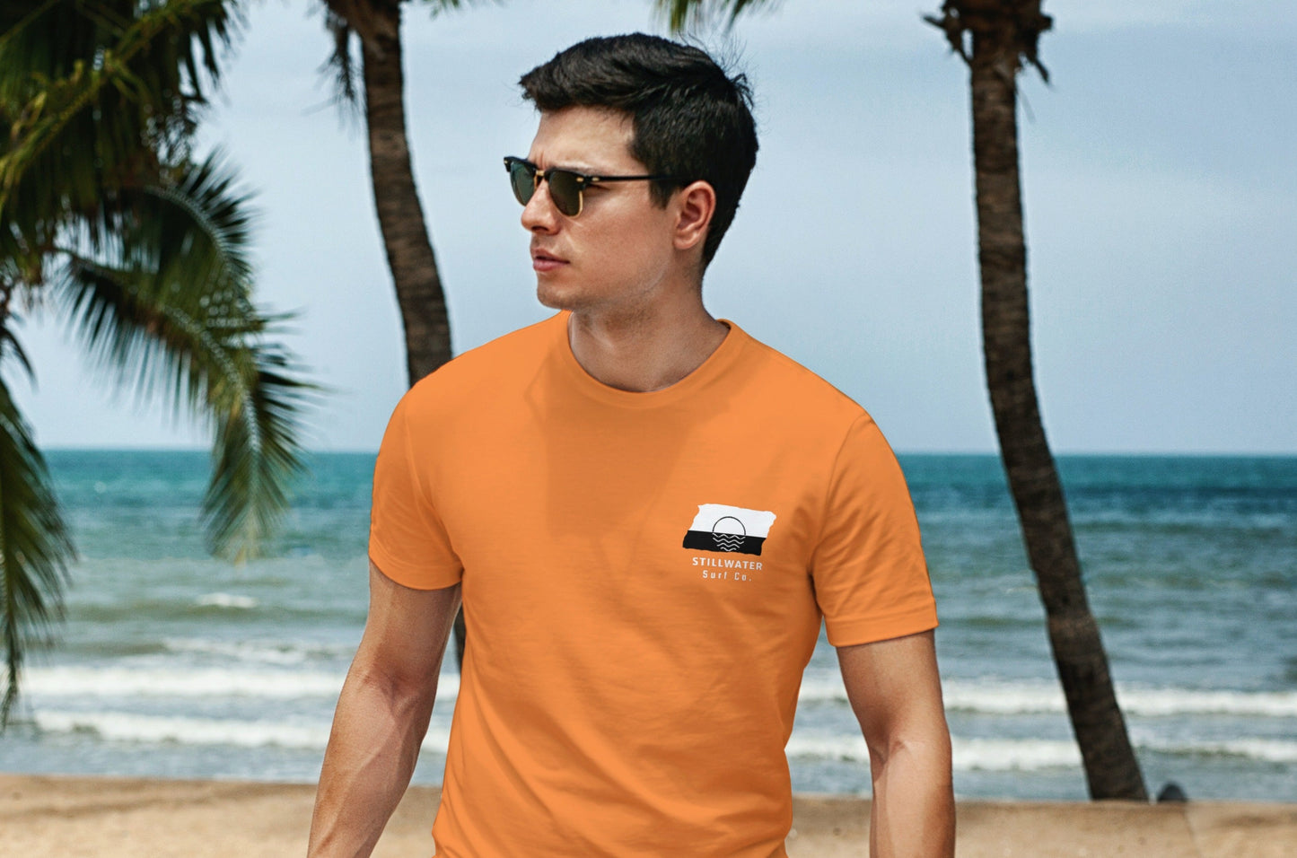 Stillwater Surf Co. Orange Surfboard Shirt