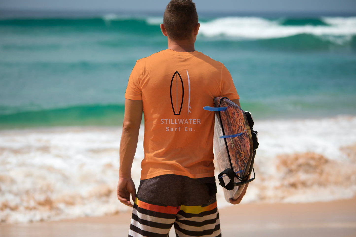 Stillwater Surf Co. Orange Surfboard Shirt