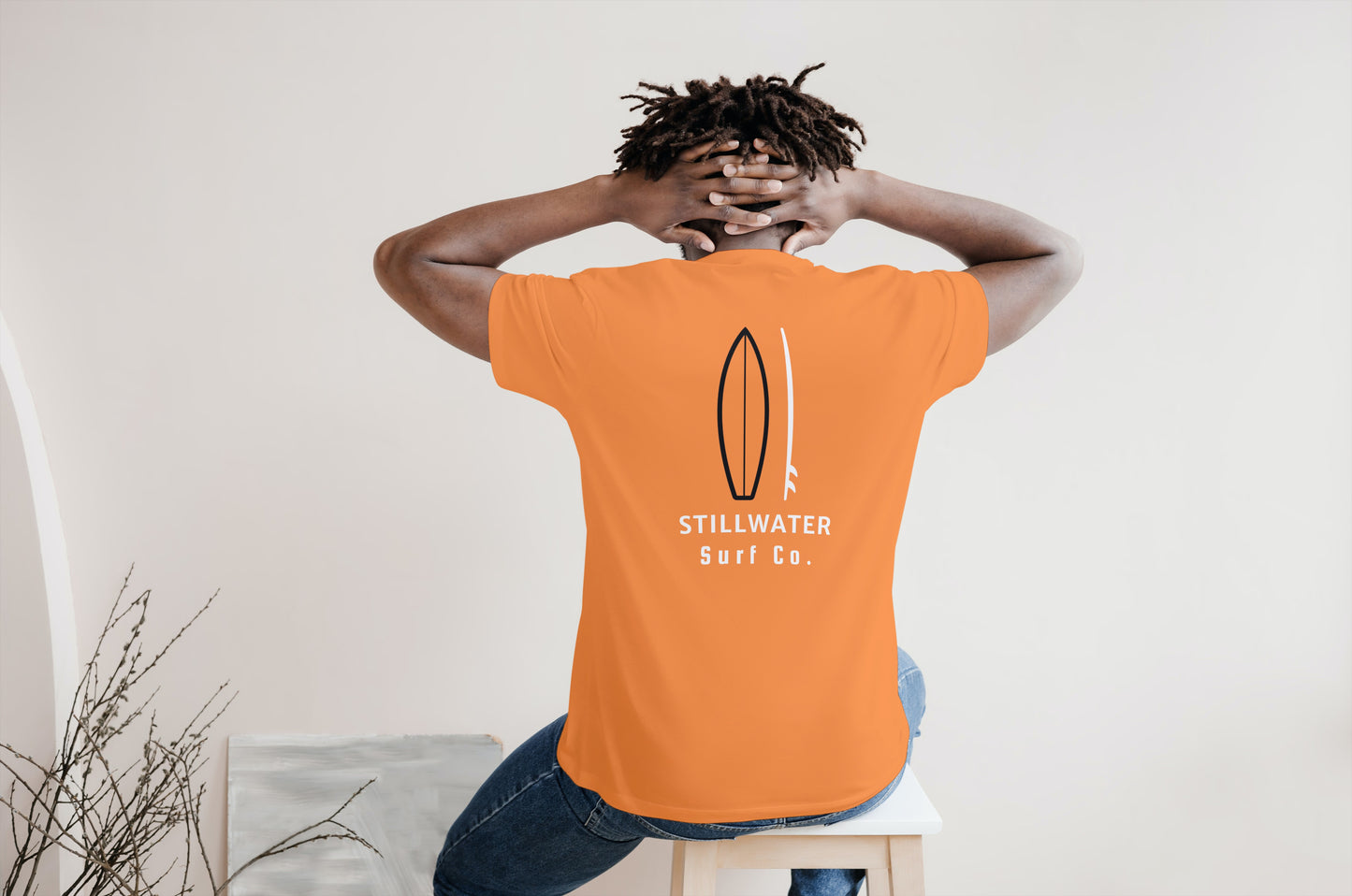 Stillwater Surf Co. Orange Surfboard Shirt