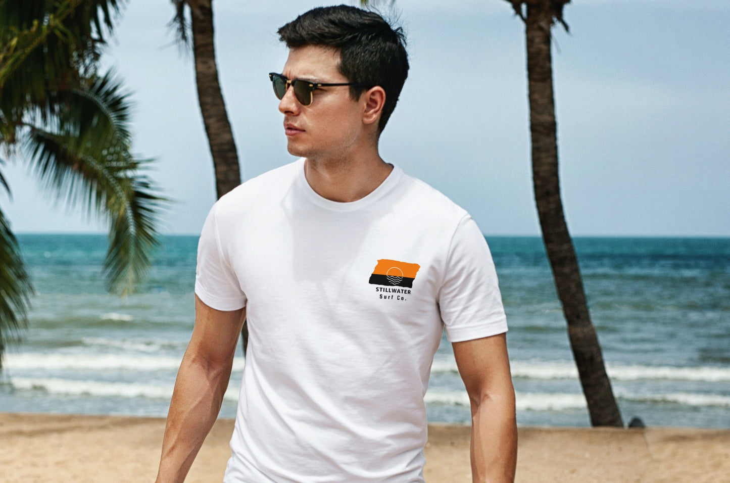 Stillwater Surf Co. White Surfboard Shirt