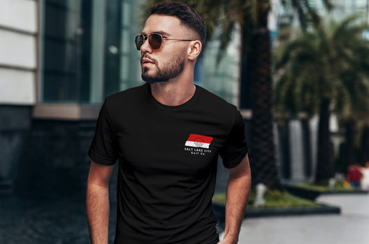 Salt Lake City Surf Co. Black Surfboard Shirt