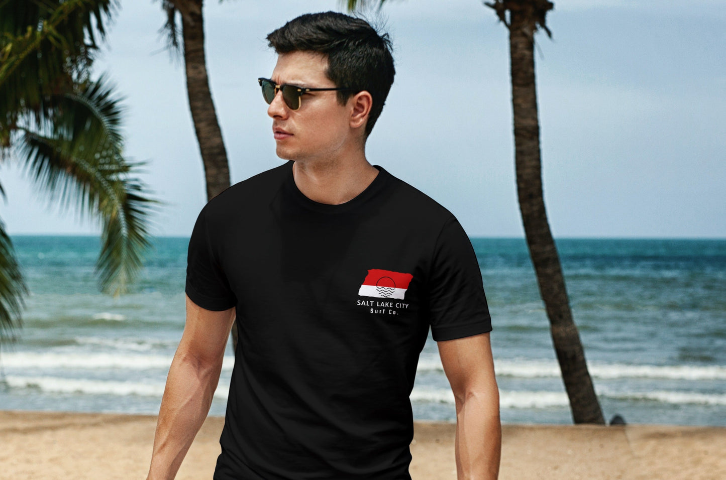 Salt Lake City Surf Co. Black Surfboard Shirt