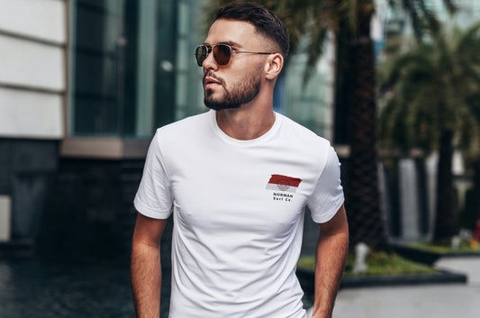 Norman Surf Co. White Surfboard Shirt