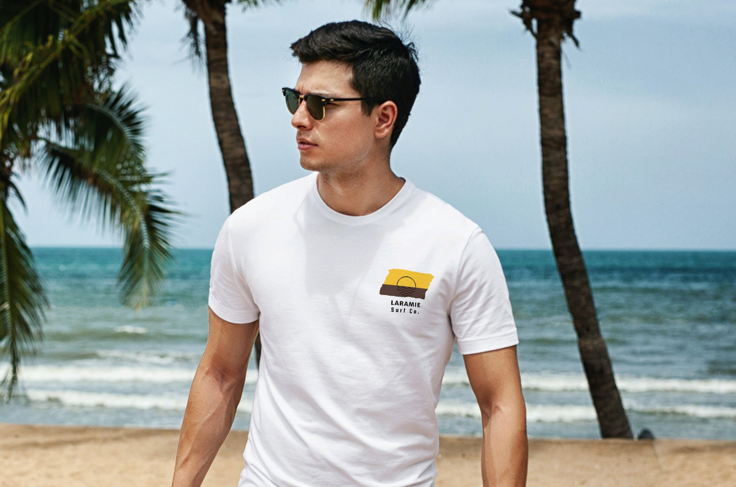 Laramie Surf Co. White Surfboard Shirt