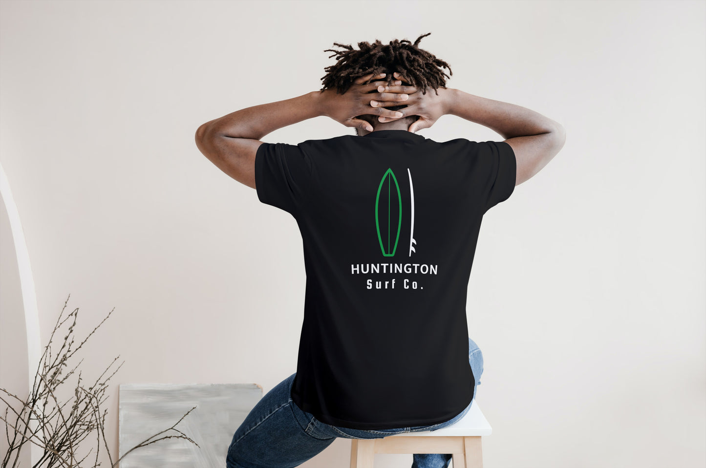 Huntington Surf Co. Black Surfboard Shirt
