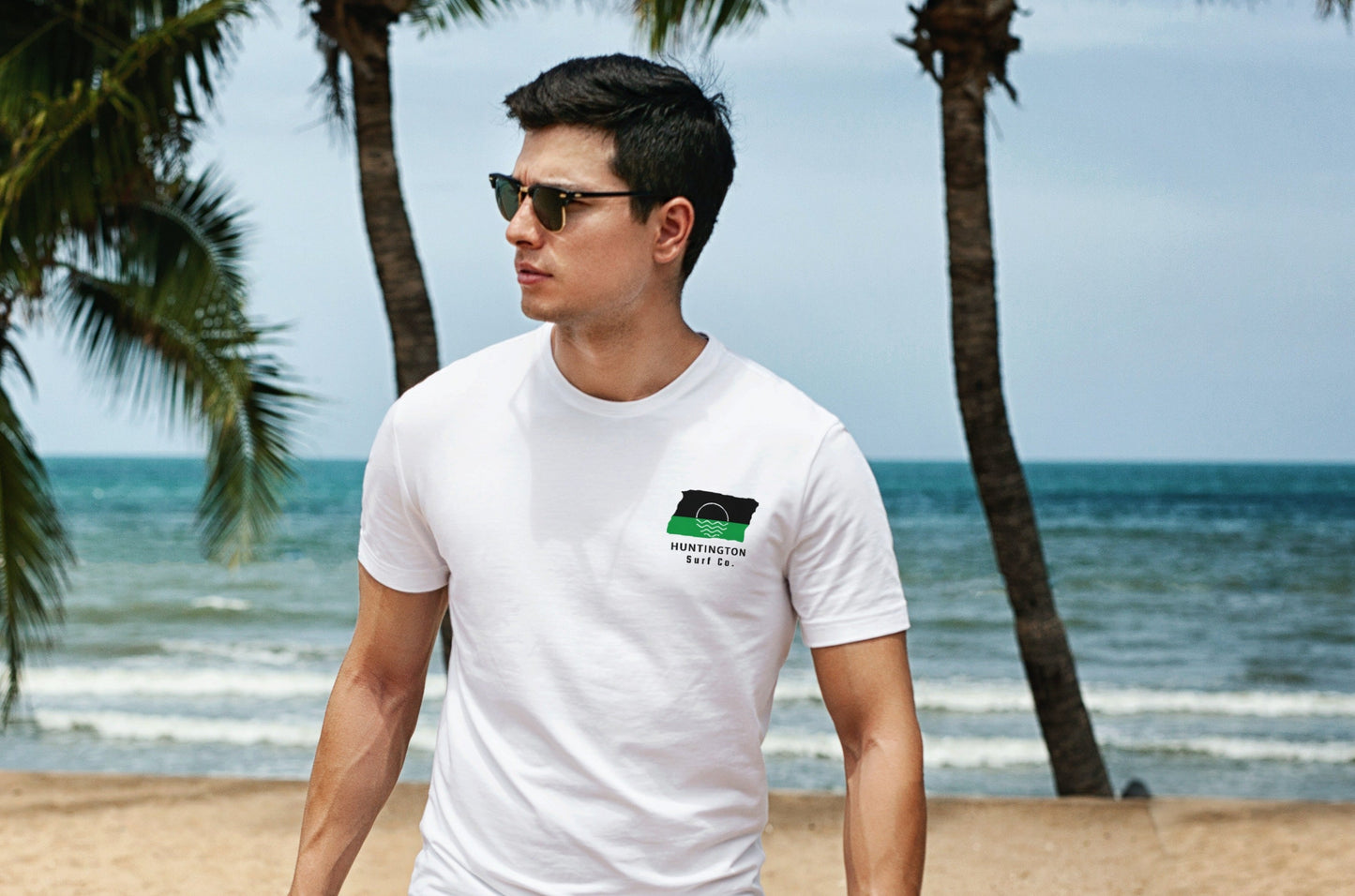 Huntington Surf Co. White Surfboard Shirt