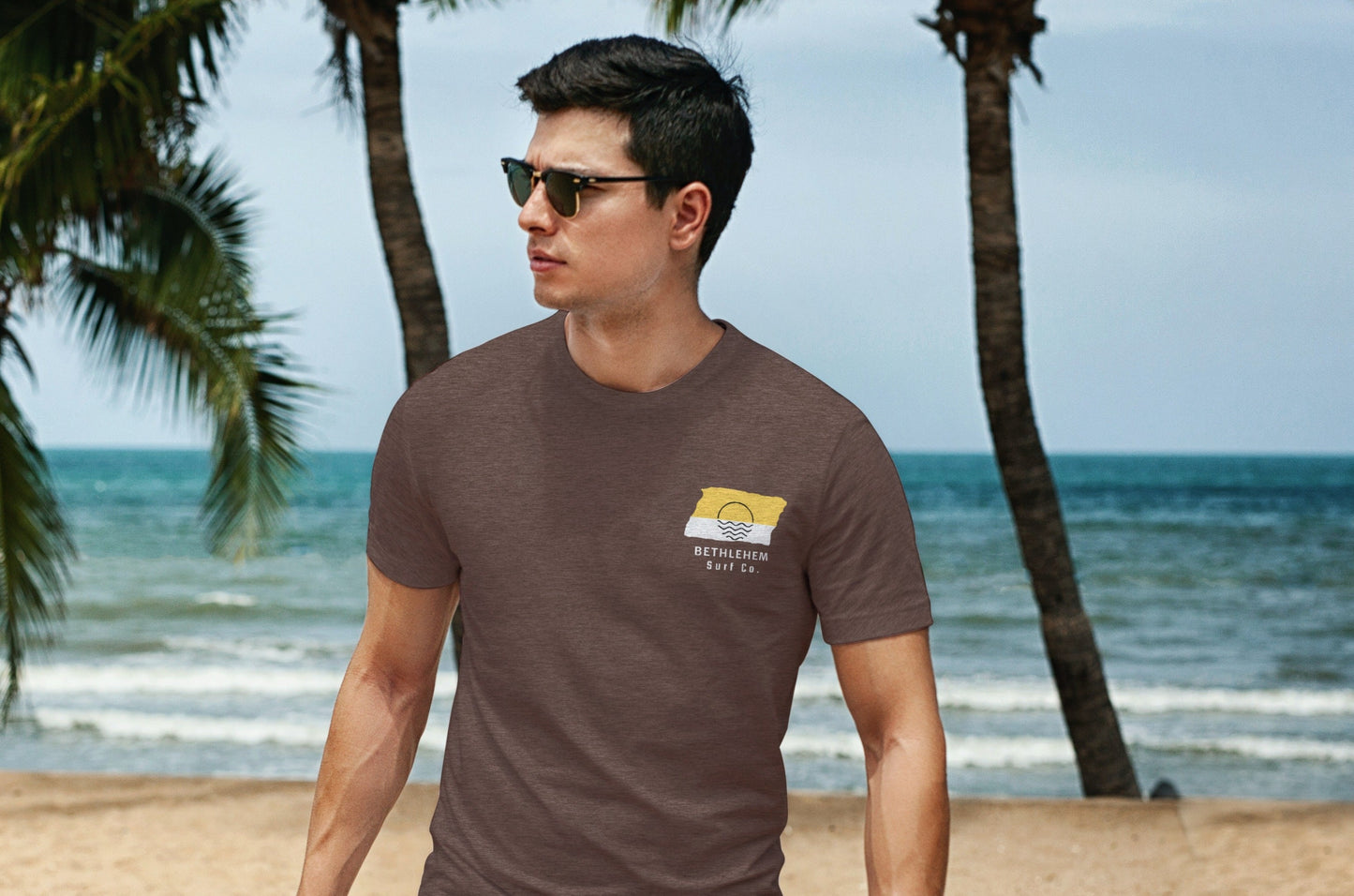 Bethlehem Surf Co. Brown Surfboard Shirt