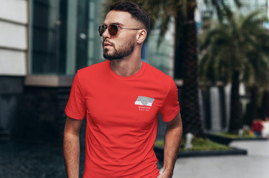 Houston Surf Co. Red Surfboard Shirt