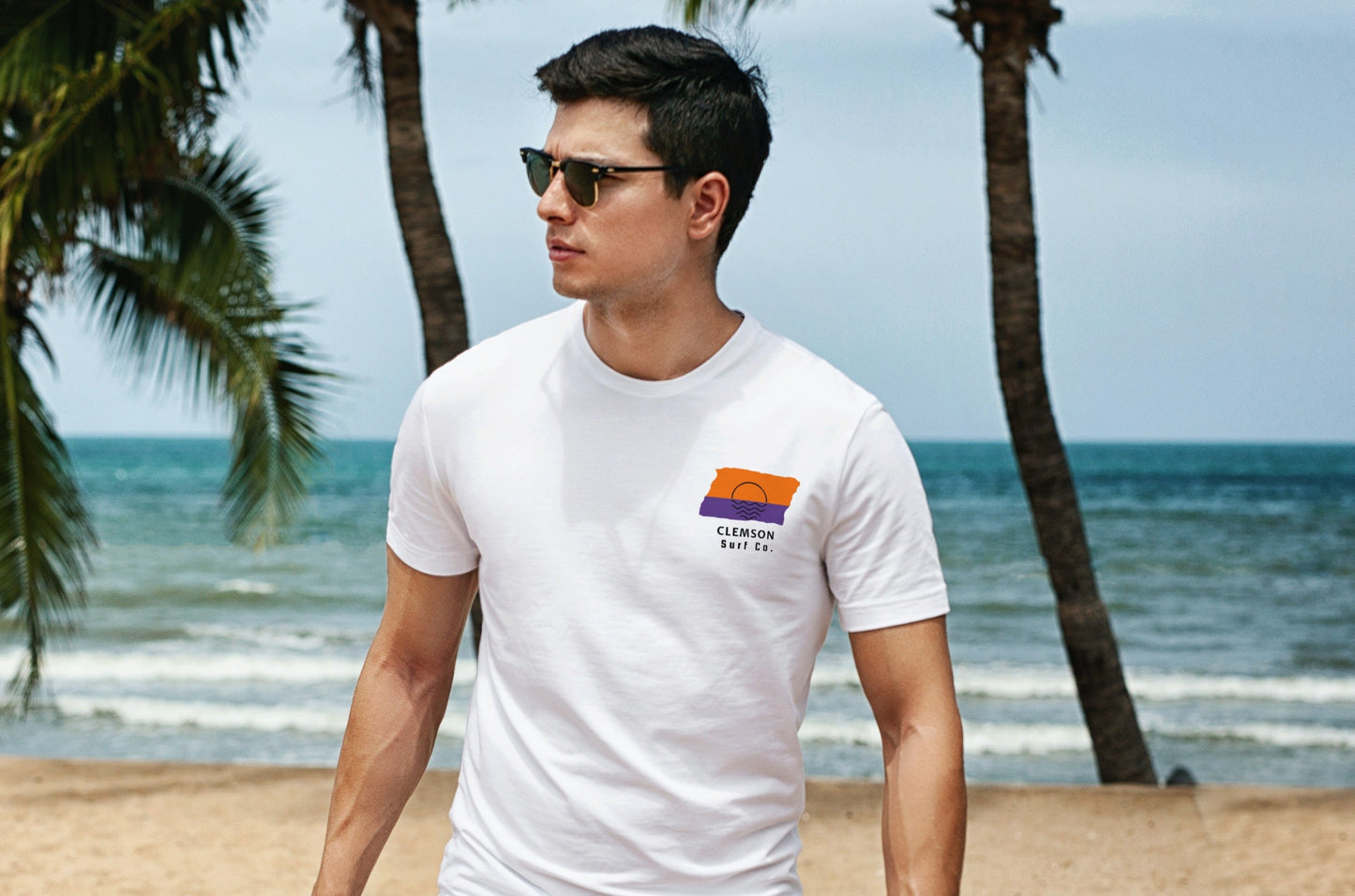 Clemson Co. White Surfboard Shirt