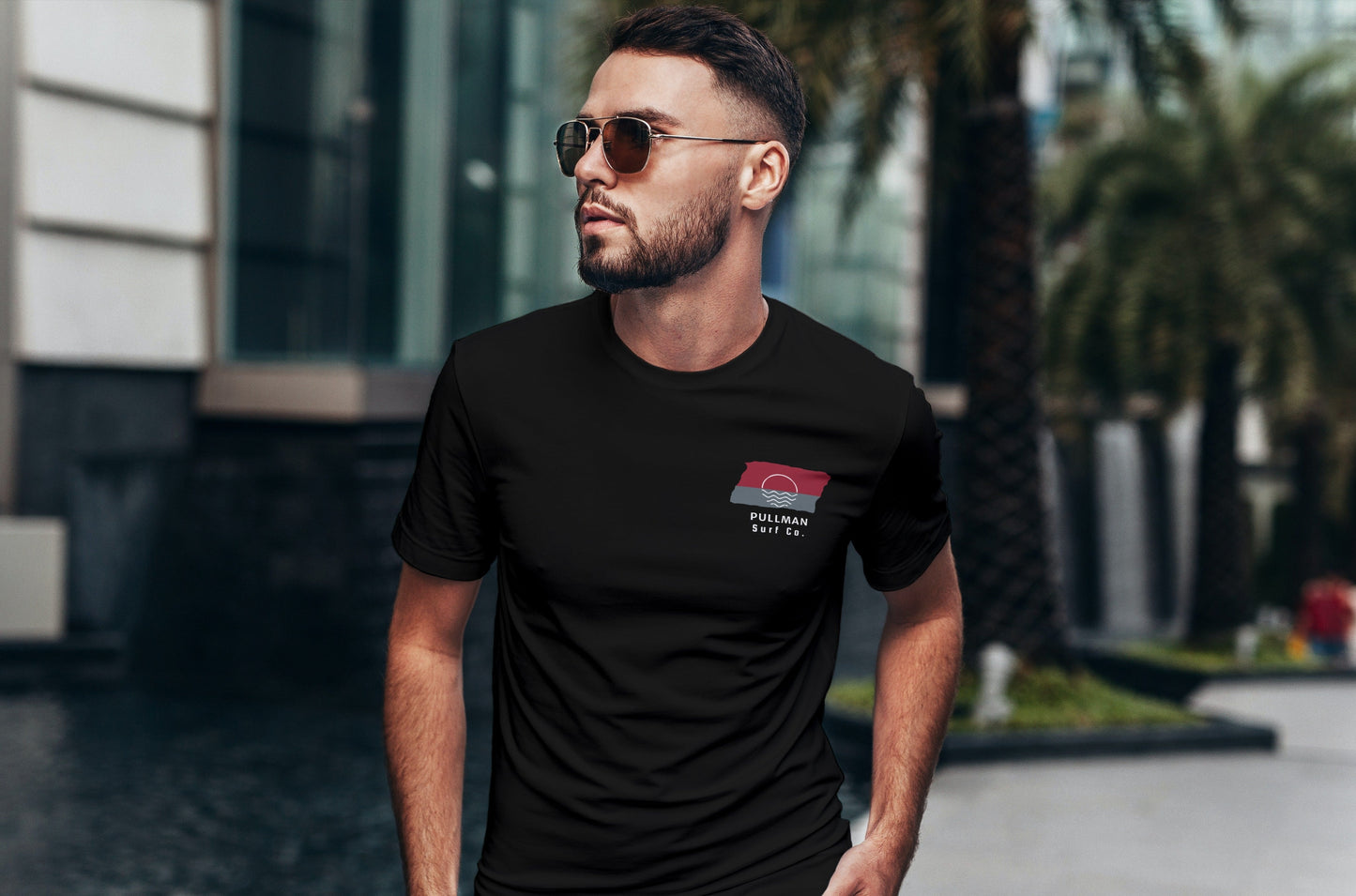 Pullman Surf Co. Black Surfboard Shirt