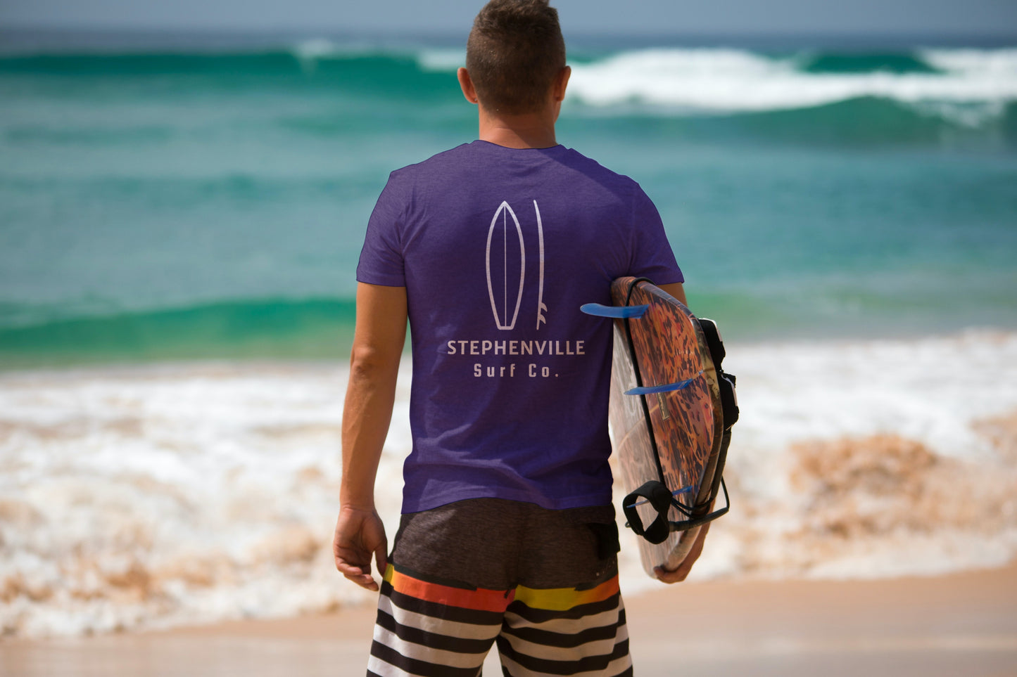 Stephenville Surf Co. Purple Surfboard Shirt