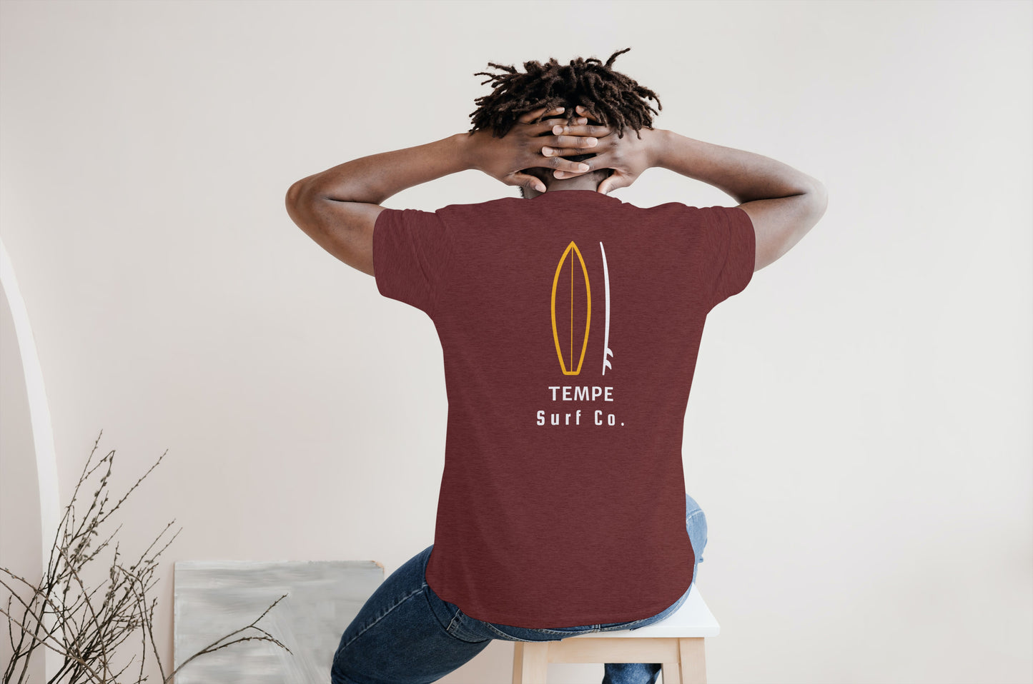Tempe Surf Co. Cardinal Red Surfboard Shirt