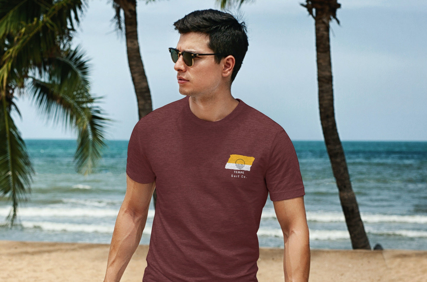 Tempe Surf Co. Cardinal Red Surfboard Shirt