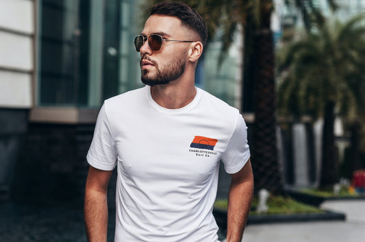 Charlottesville Surf Co. White Surfboard Shirt