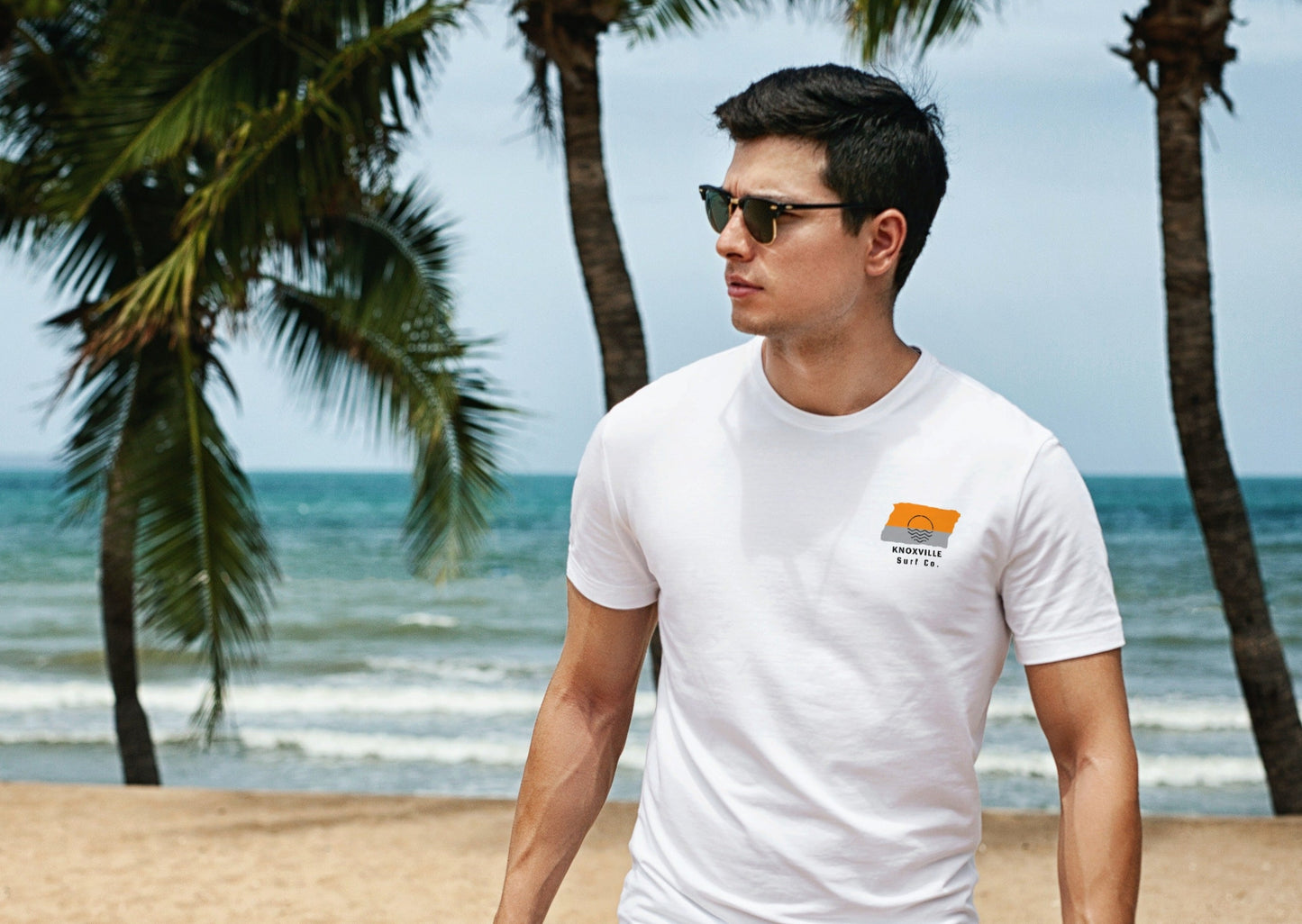 Knoxville Surf Co. White Surfboard Shirt