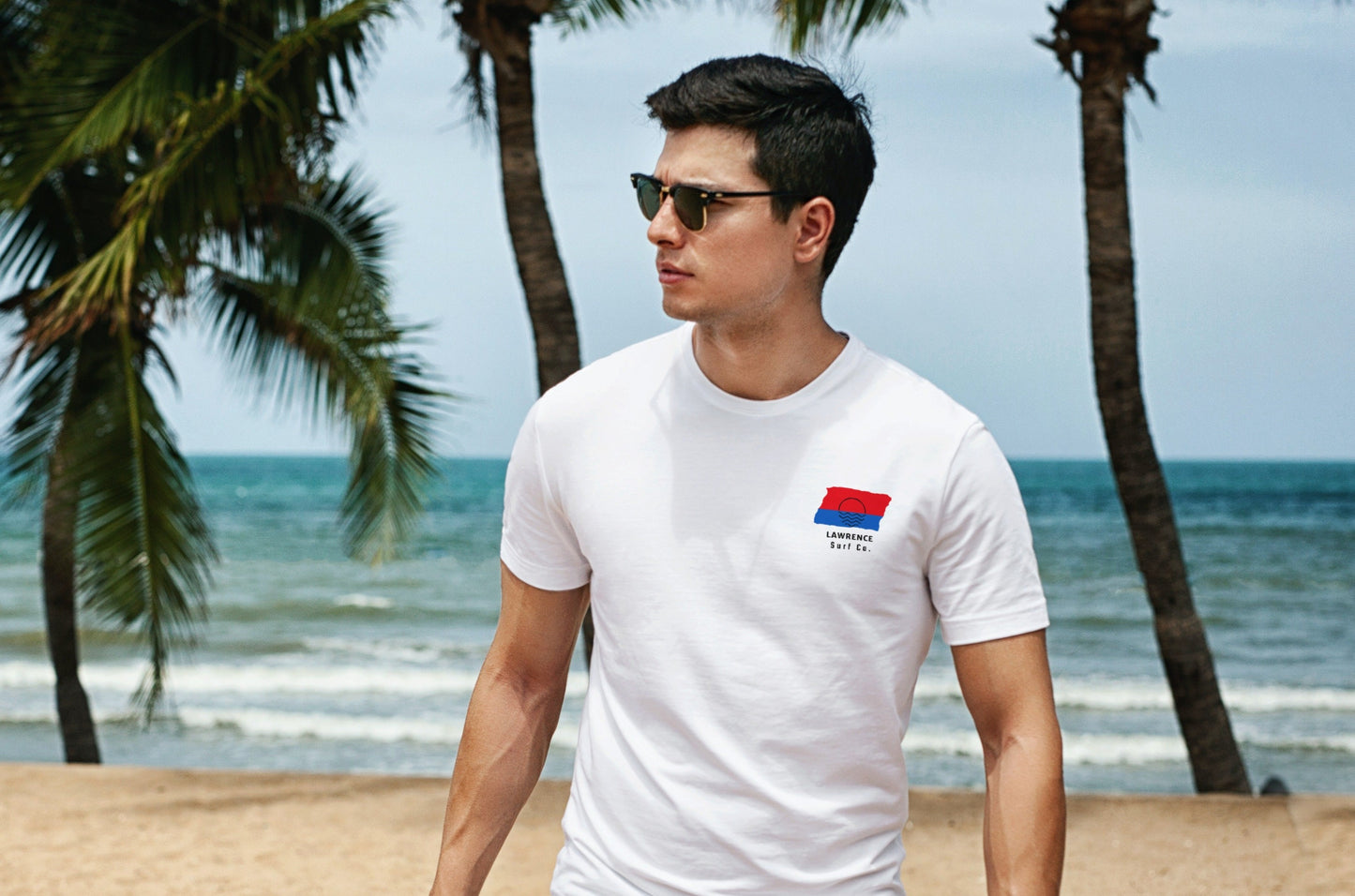 Lawrence Surf Co. White Surfboard Shirt