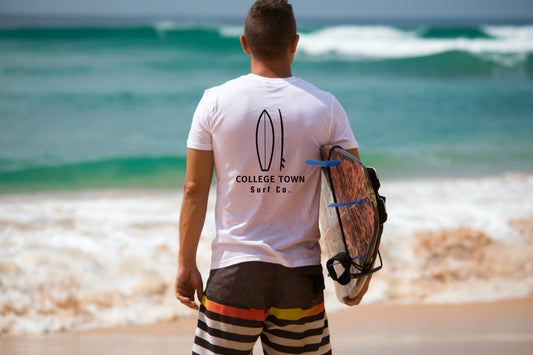 College Town Surf Co. White Surfboard Shirt