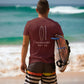 Tallahassee Surf Co. Maroon Surfboard Shirt