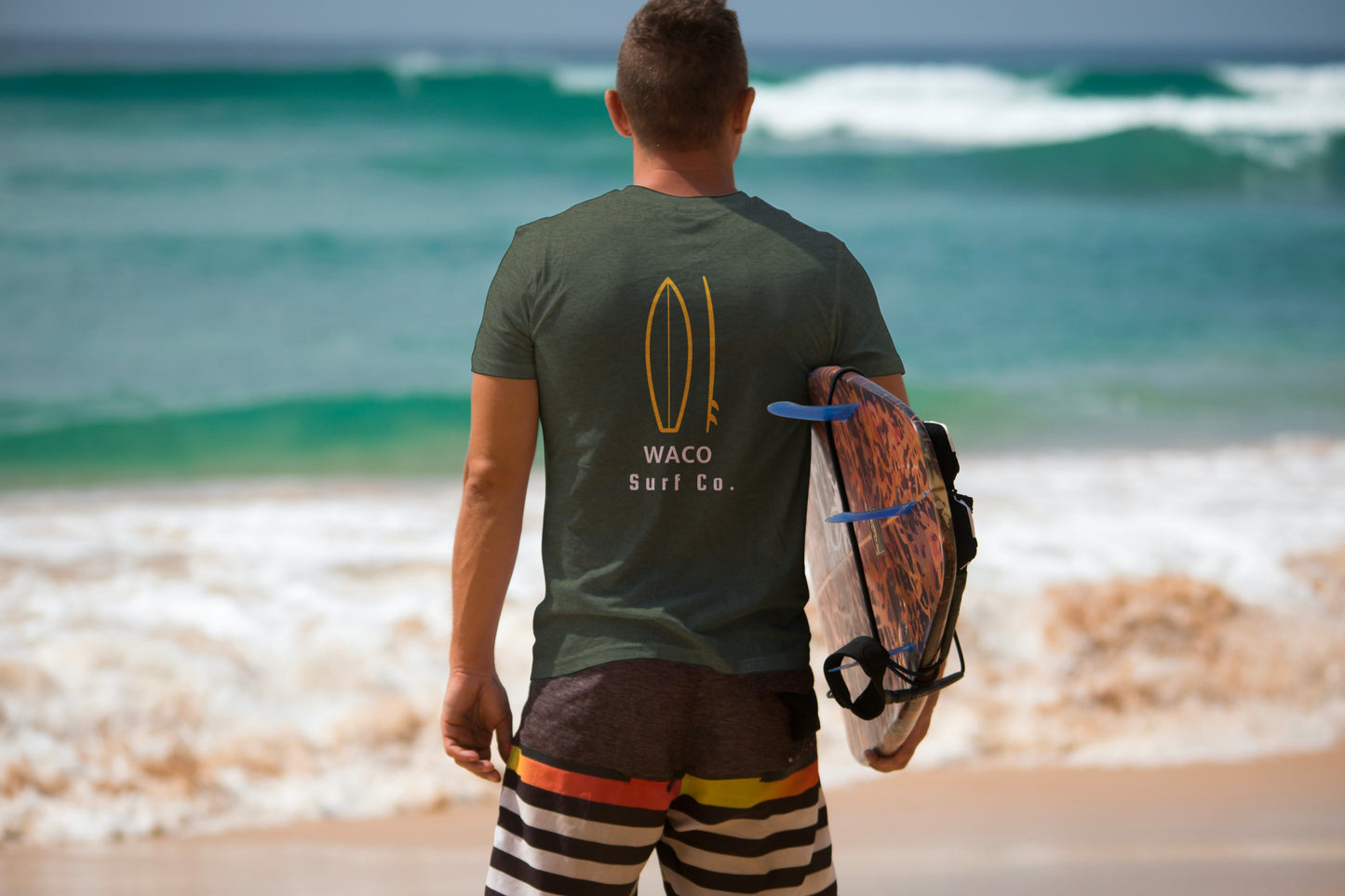 Waco Surf Co. Green Surfboard Shirt