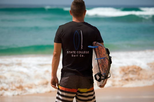 State College Surf Co. Black Surfboard Shirt