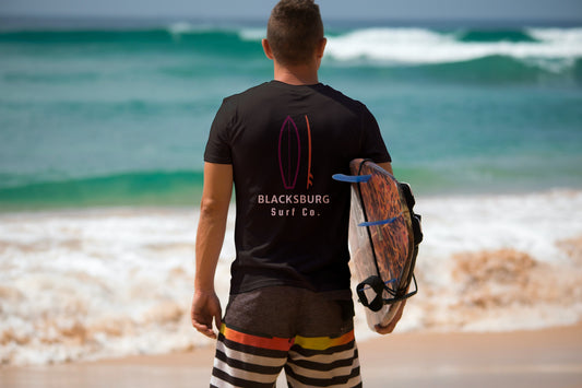 Blacksburg Surf Co. Black Surfboard Shirt