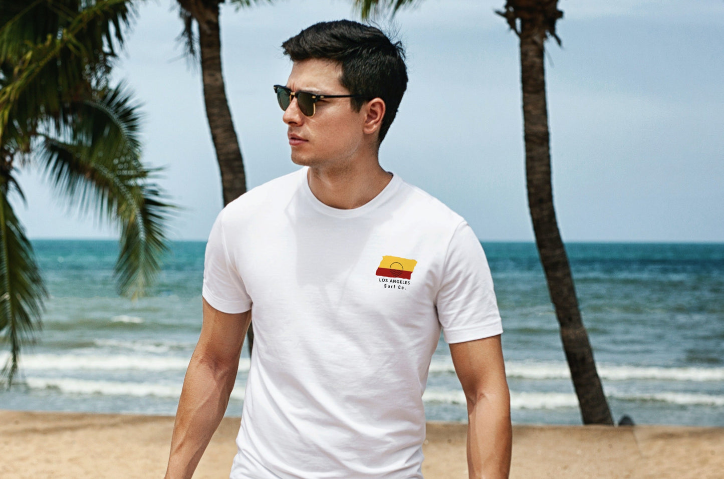 Los Angeles Surf Co. White Surfboard Shirt