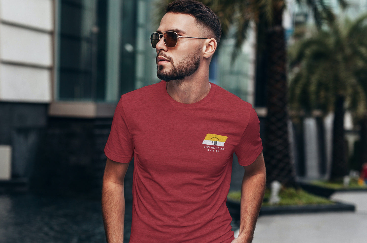Los Angeles Surf Co. Red Surfboard Shirt