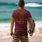 Minneapolis Surf Co. Maroon Surfboard Shirt