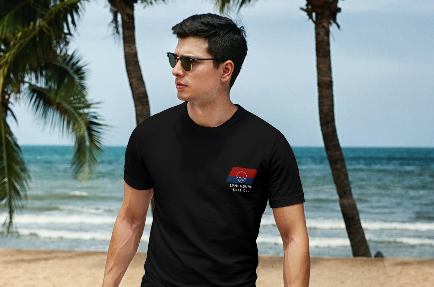 Lynchburg Surf Co. Black Surfboard Shirt