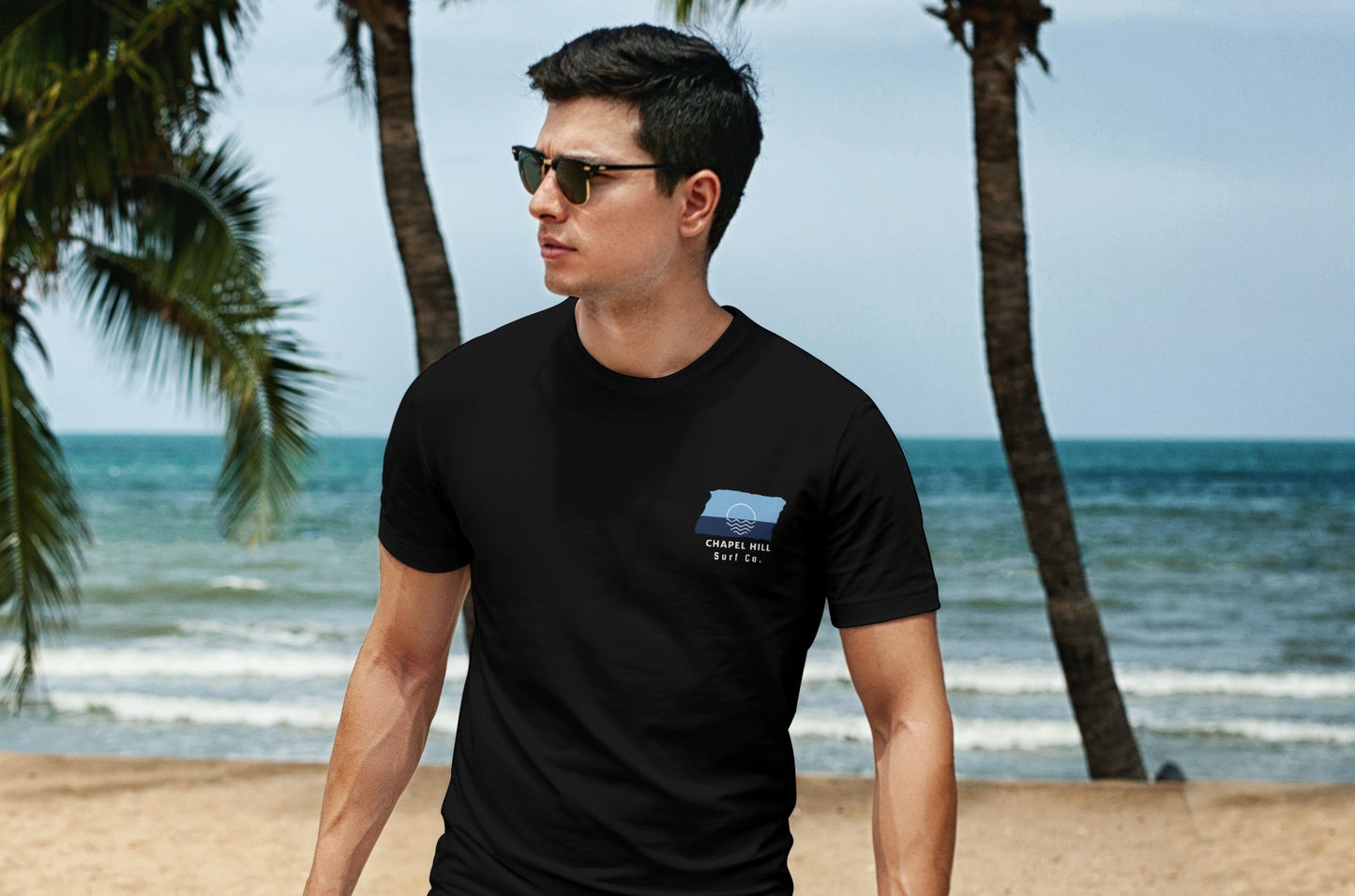 Chapel Hill Surf Co. Black Surfboard Shirt