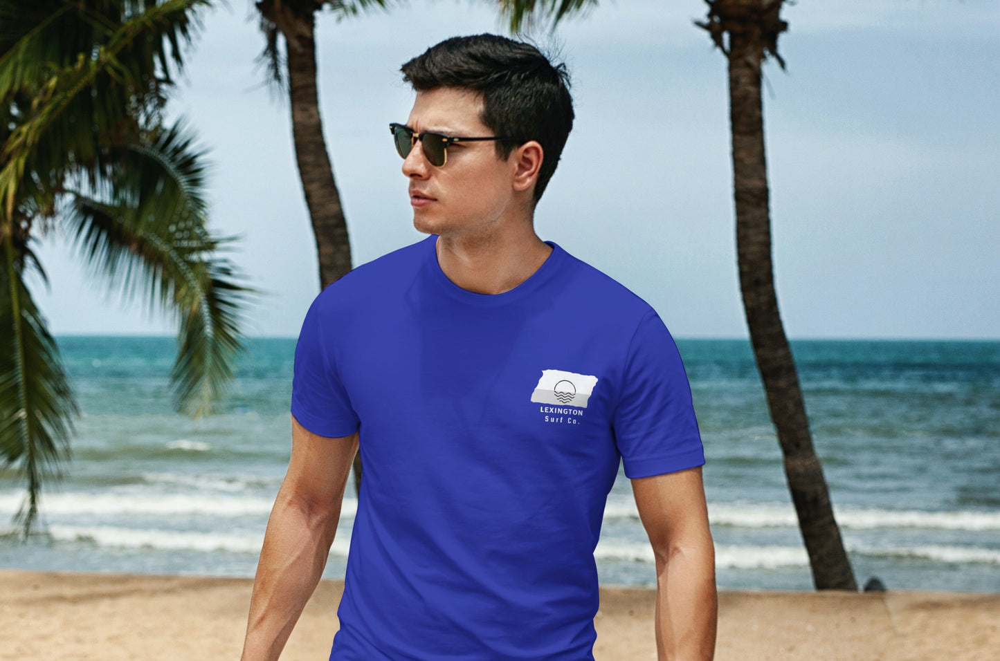 Lexington Surf Co. Blue Surfboard Shirt