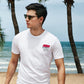 Columbus Surf Co. White Surfboard Shirt