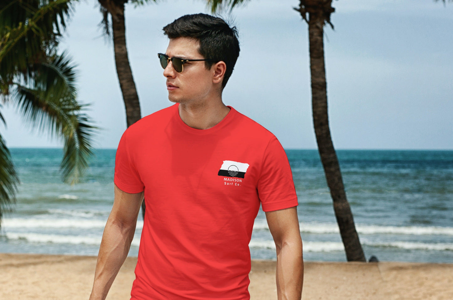 Madison Surf Co. Red Surfboard Shirt