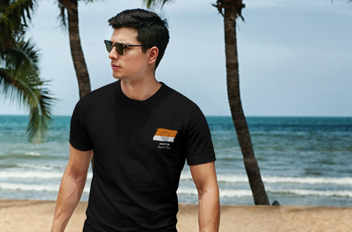 Austin Surf Co. Black Surfboard Shirt