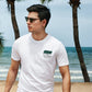 East Lansing Surf Co. White Surfboard Shirt